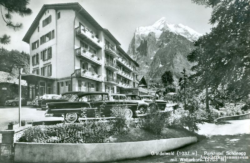 Ansichtskarten: Grindelwald - Parkhotel Schönegg + 1957 – Gebraucht aus Emmenbrücke von teestube