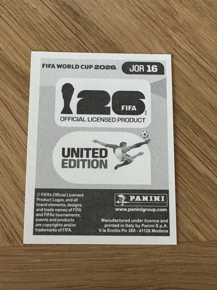 Panini Carte collezionabili: Panini 2026 JOR 16 – Nuovo (secondo la descrizione) da Grand-Lancy venduto da cyr_n5ky 1