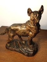 T. CARTIER Jugendstil Hunde Skulptur massive Bronze Signatur