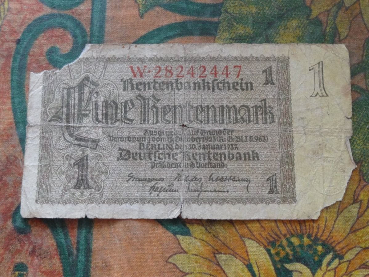 Banknoten: DEUTSCHLAND  1  Reitenmark  1937  Billet – Gebraucht aus Romanel-sur-Lausanne von Swift13 1