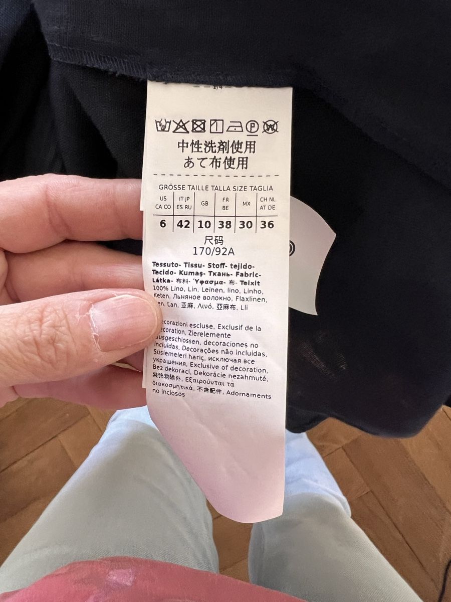 Marella Vestiti: Langes Leinenkleid Marella, Gr. 36, blau  – Usato da Solothurn venduto da Brini06 4