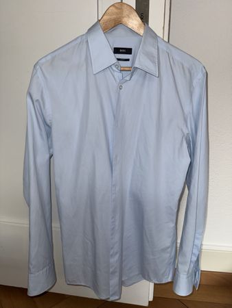 Herren Hemd Hugo Boss hellblau Slim Fit guter Zustand