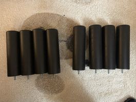 8Stk Original Robusta Bett Füsse Pfosten Swiss confort Holz