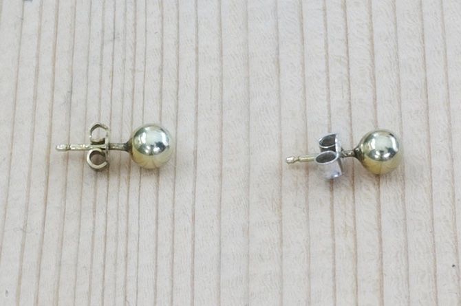 Single 3mm Kugel Ohrstecker 585 Gelbgold Ohrschmuck