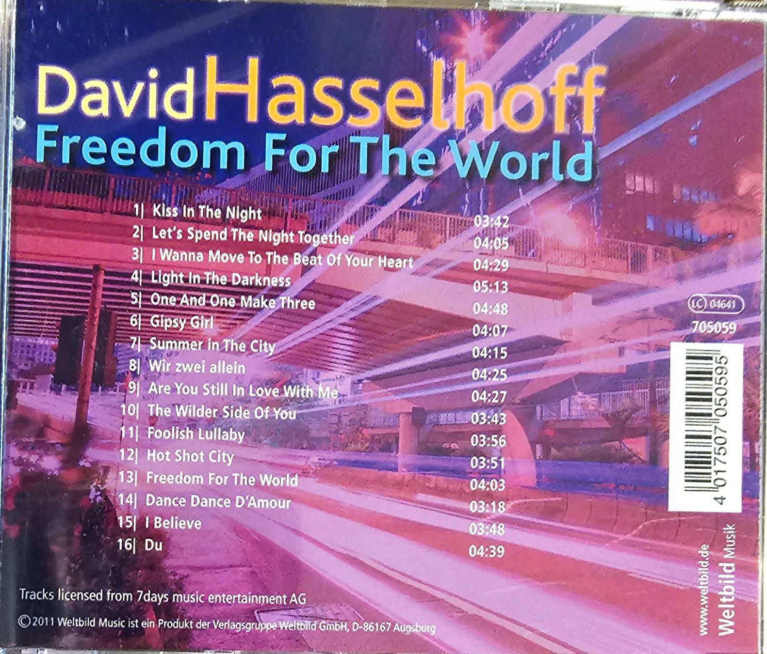 CD: David Hasselhoff – Freedom For The World – Usato da Wahlen b. Laufen venduto da Cg10 1