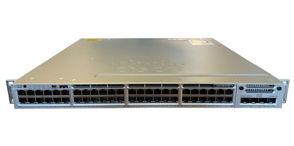 Cisco 3850 48Ge PoE+ 2SFP+ C3850-NM-2-10G WS-C3850-48F-L (Gebraucht) in ...