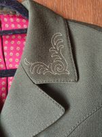Stilvolle Vintage-/Trachtjacke aus 100% Wolle, grün, Gr. 42,