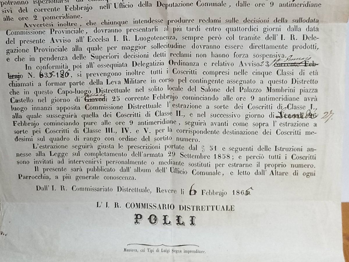 Dokumente: Italia - Mantova - 1815 – Gebraucht aus Sorengo von 74in 2