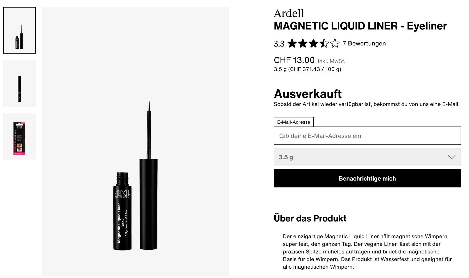 Make-up: NEU ARDELL Magnetic Liquid Liner – Nuovo e nell'imballaggio originale da Zürich venduto da georgianpeach 1