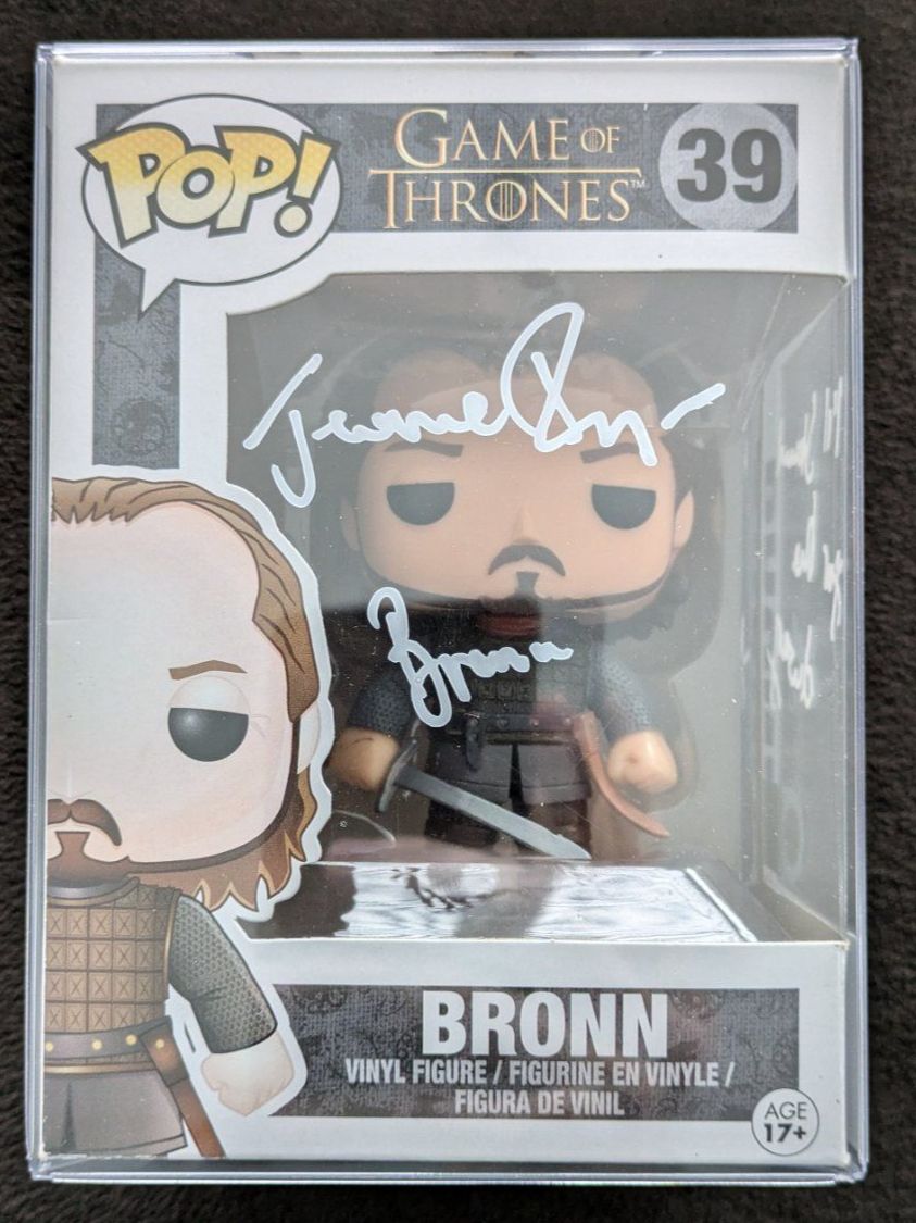 Funko Statuette: Funko Pop! GoT - Bronn #39 Signed and Authenticated – Nuovo e nell'imballaggio originale da Obfelden venduto da RCO85