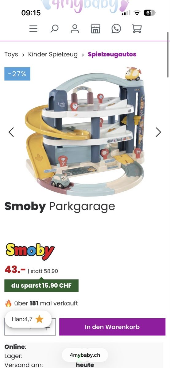 Smoby Spielzeuge: Smoby Parkgarage OVP – Neu und originalverpackt aus Rotkreuz von KatarinaB19 1