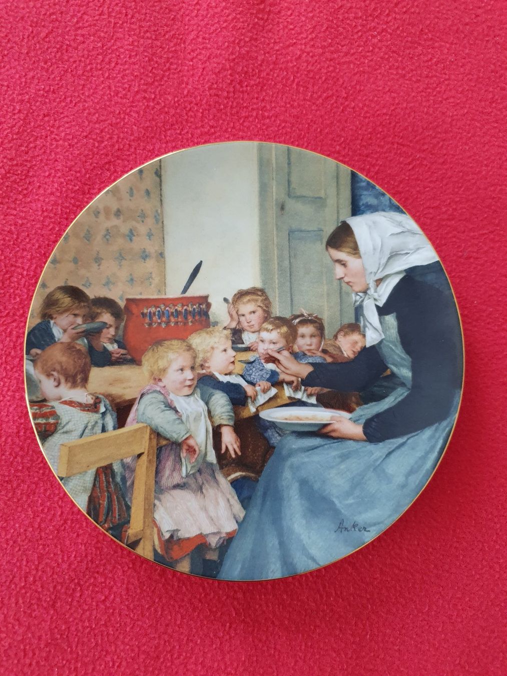 Piatti: Albert Anker - Teller "Die Kinderkrippe" – Usato da Wohlen AG venduto da alphons31