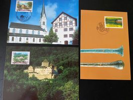 1996 Dorfansichten + Bronzennadel MK 139 + 140 Eschen  Vaduz