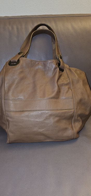 Sac à main en cuir taupe - 24H | GERARD DAREL