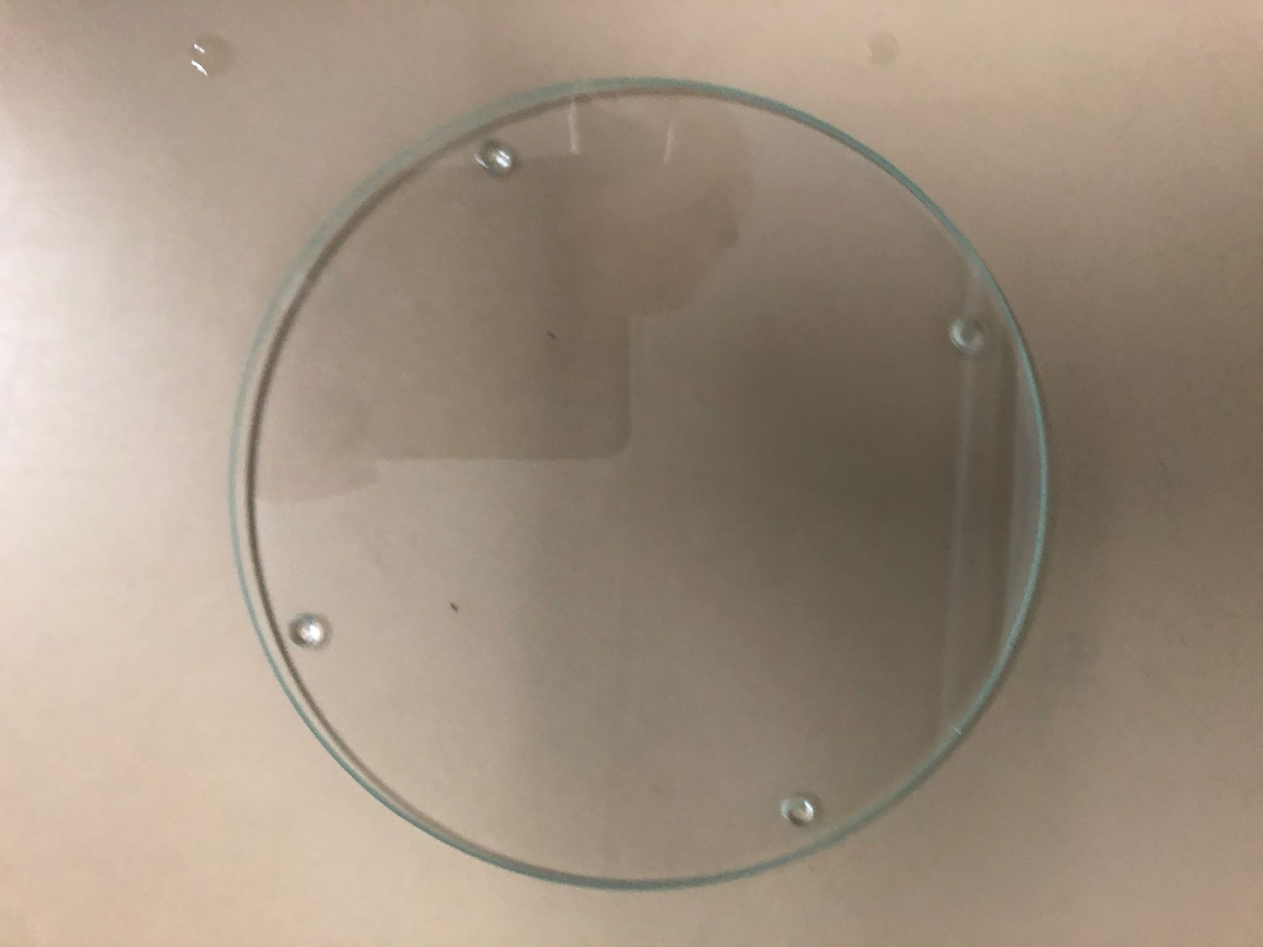 Untersetzer: Glasuntersatz mit Nippen, rund, neu, 18 cm – Neu (gemäss Beschreibung) aus Uster von Elefanten2