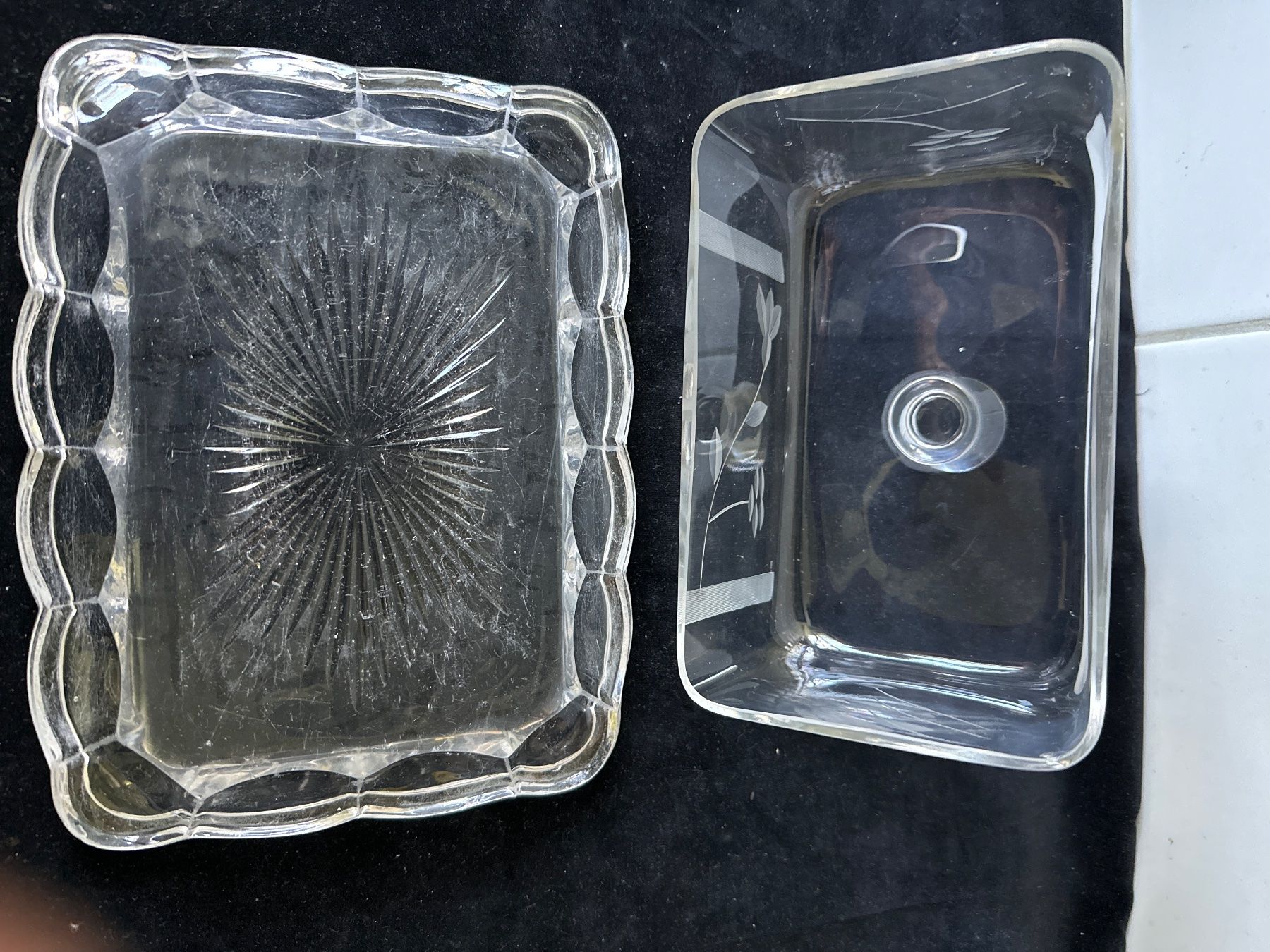Altre Stoviglie: Butter oder Käse - Platte aus Glas, mit Glas-Deckel. – Usato da Zürich venduto da Chaeffeler 3