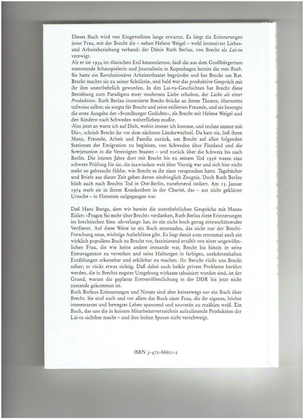 Libri: BRECHTS LAI-TU – Nuovo (secondo la descrizione) da Flims - Dorf venduto da Stagediver 1