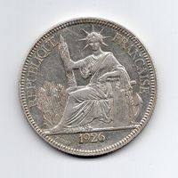 (247) Frankreich, Indo China, 1 Piaster 1926, top