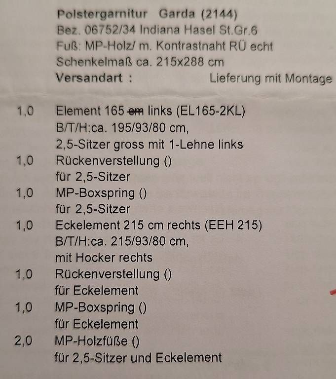 Divani: Sofa 215x288 braun mit Boxspring-Polster – Usato da Würenlingen venduto da Rgringo 3