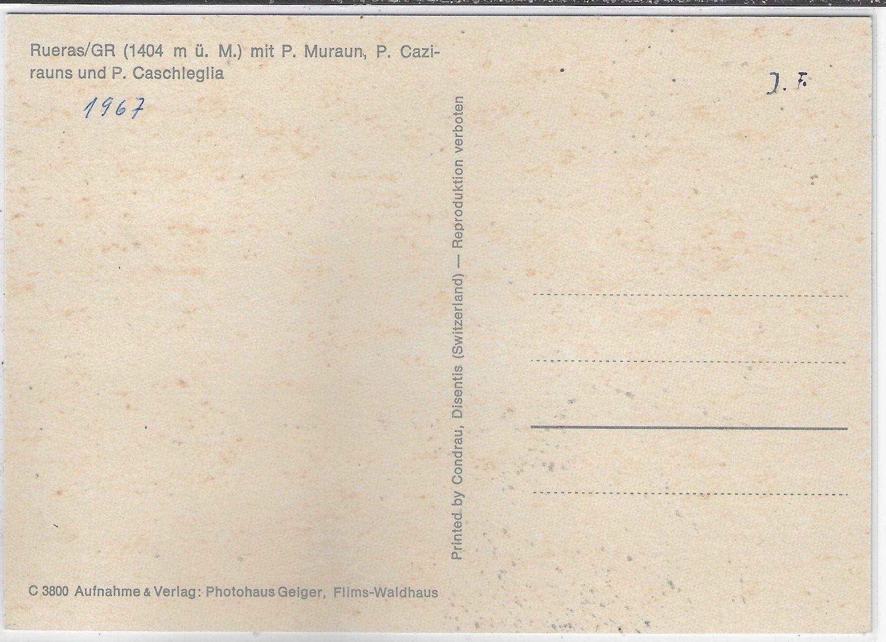 Cartoline postali: Rueras im Winter – Usato da Ettingen venduto da Kartenplanet 1