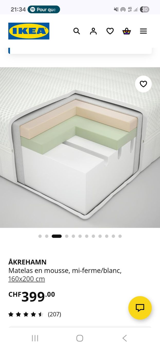 Letti: Lit complet avec matelas et sommier – Usato da Neuchâtel venduto da elo_m9lk 6