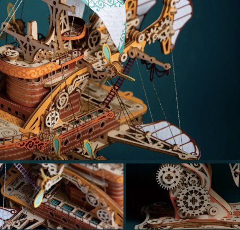 Puzzle: 3D Holz Puzzle Fantasy-Raumschiff – Nuovo e nell'imballaggio originale da Geneve venduto da Titi2008 6