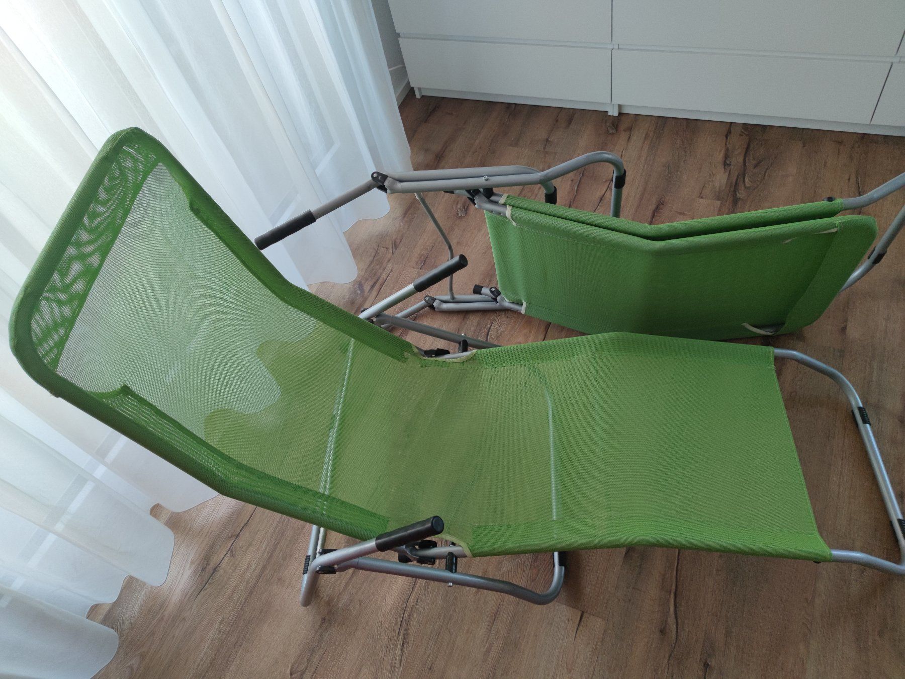 Sedie a sdraio: 2 Set Liegestühle Sonnenliegen, hellgrün – Usato da Fribourg venduto da Elyngwen 1