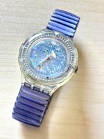 Swatch Uhr transparent violett Armband guter Zustand