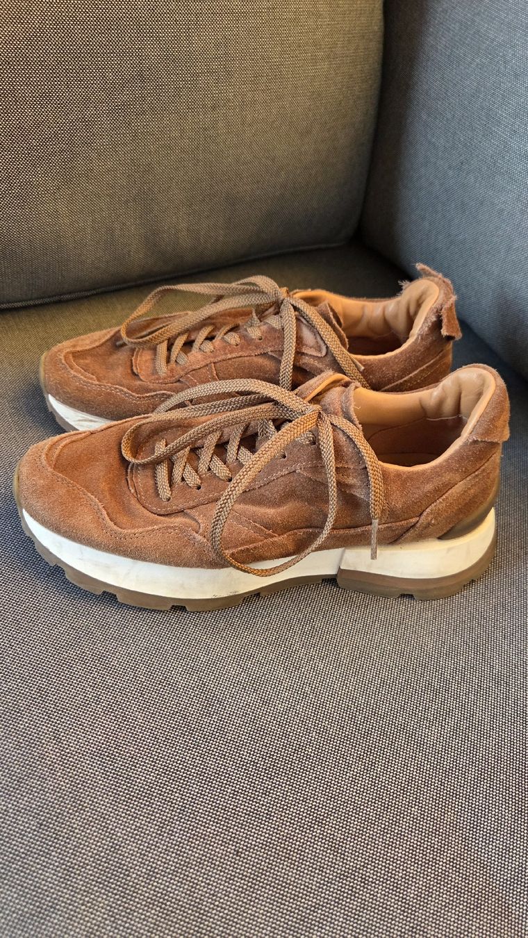 Massimo Dutti Scarpe da uomo: Massimo Dutti Sneaker braun Wildleder Gr. 38 – Usato da Kreuzlingen venduto da MeinKleinesAtelier