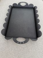 Serviertablett Metall schwarz gewellt neuwertig