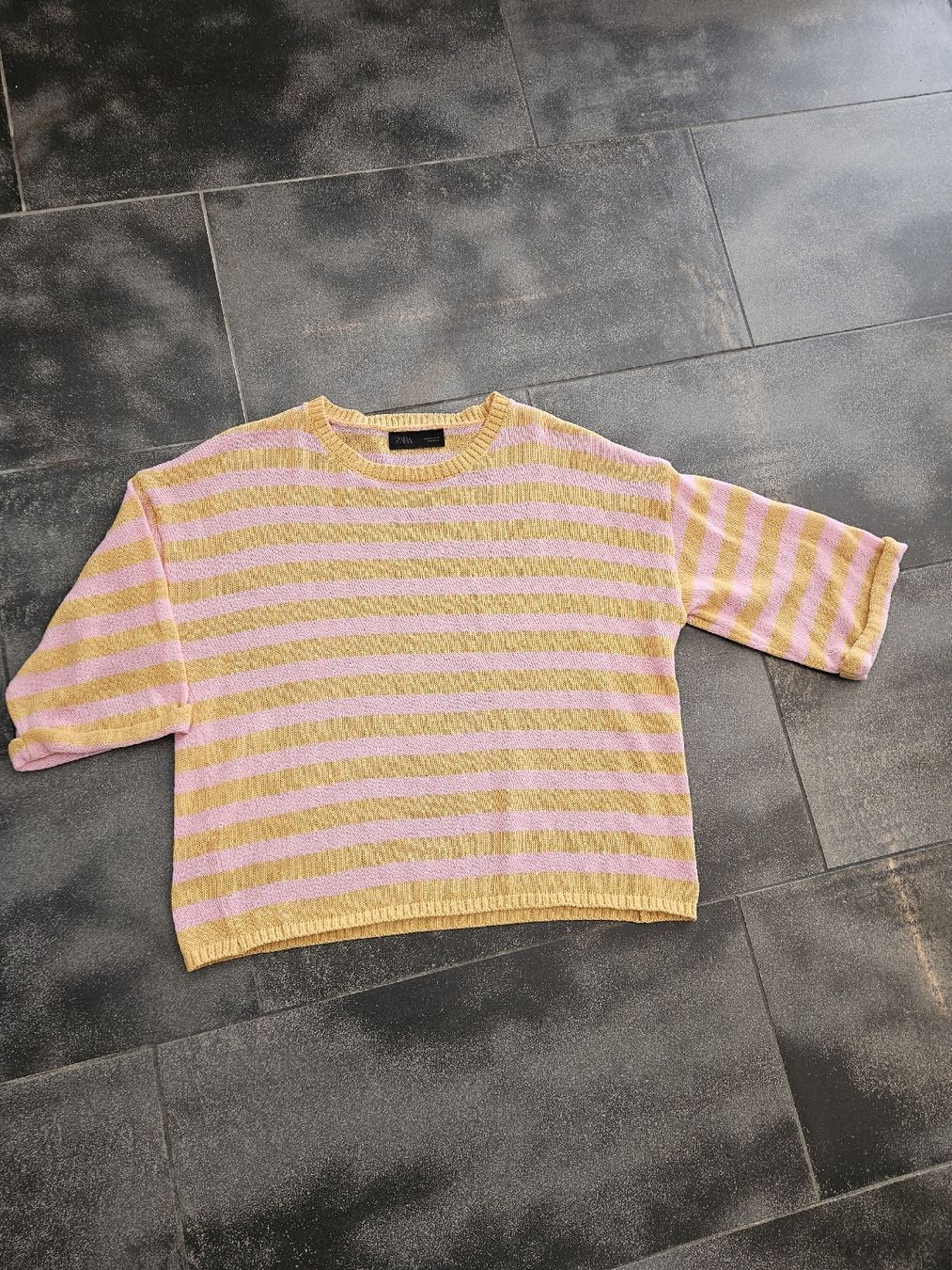 Zara Maglioni & Felpe: Zara Pullover gestreift gelb rosa Grösse L  – Nuovo (secondo la descrizione) da Anwil venduto da nomolnoi 1