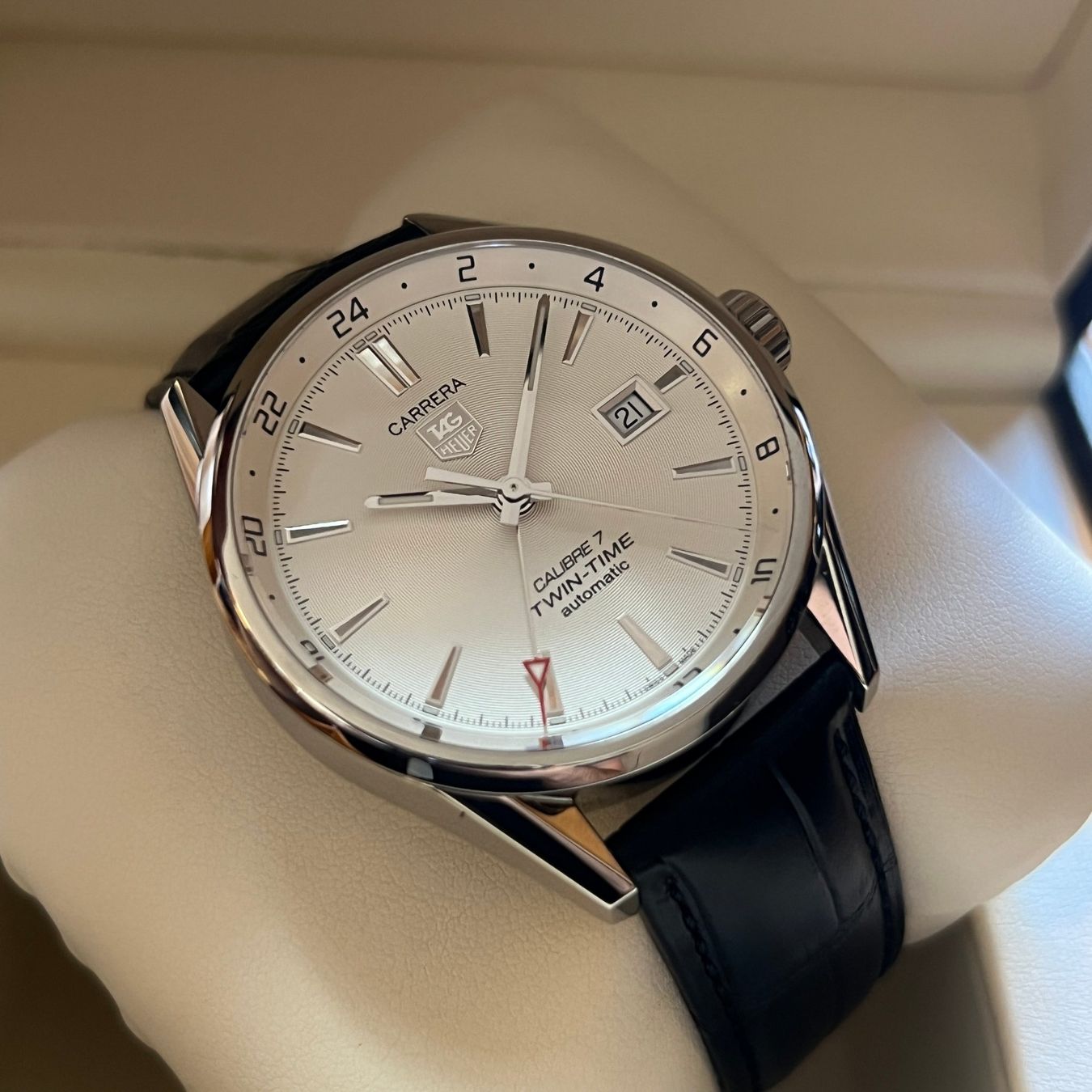Tag Heuer Orologi: Tag Heuer Carrera Twin-Time Full Set WAR2011-1 – Usato da Carouge GE venduto da Watchaser 7