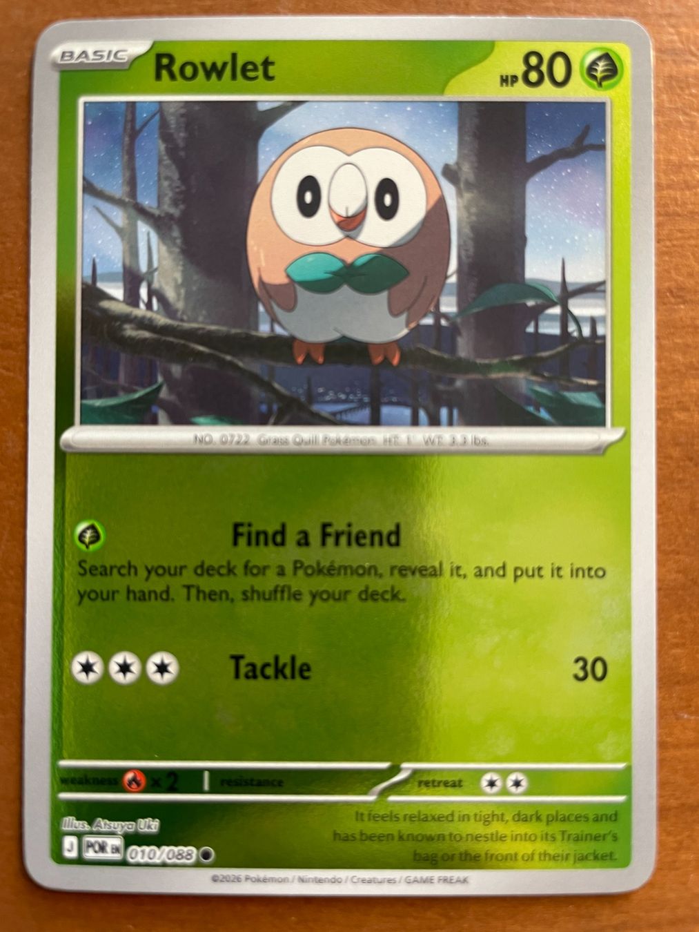 Pokémon Carte collezionabili: Pokemon Rowlet Reverse (Versand gratis) – Nuovo (secondo la descrizione) da Chur venduto da Angerson