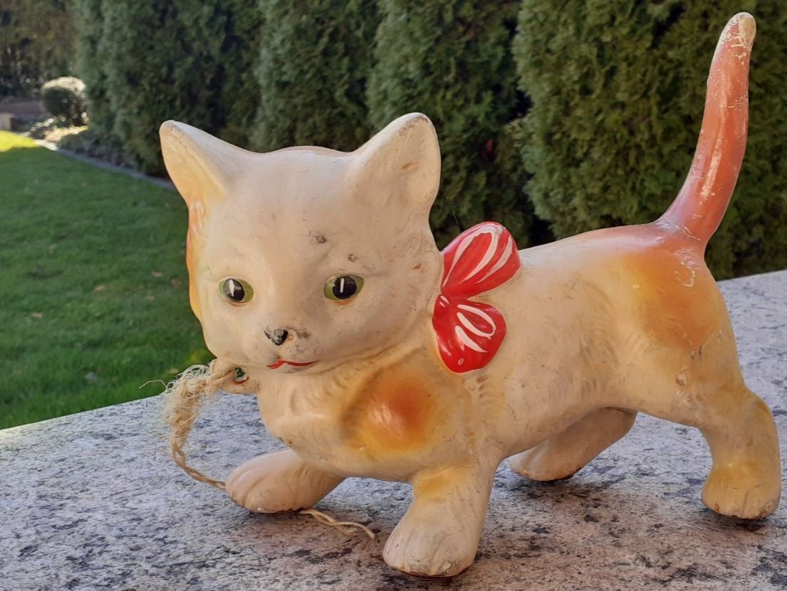 Spielzeuge: Spielzeug Katze auf Rollen antik – Gebraucht aus Mörschwil von antiksalon 6