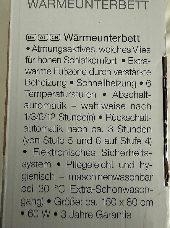 Autres appareils pour le jardin: Wärme-Unterbett-Betteinlage – D'occasion à Volketswil par T__J 1