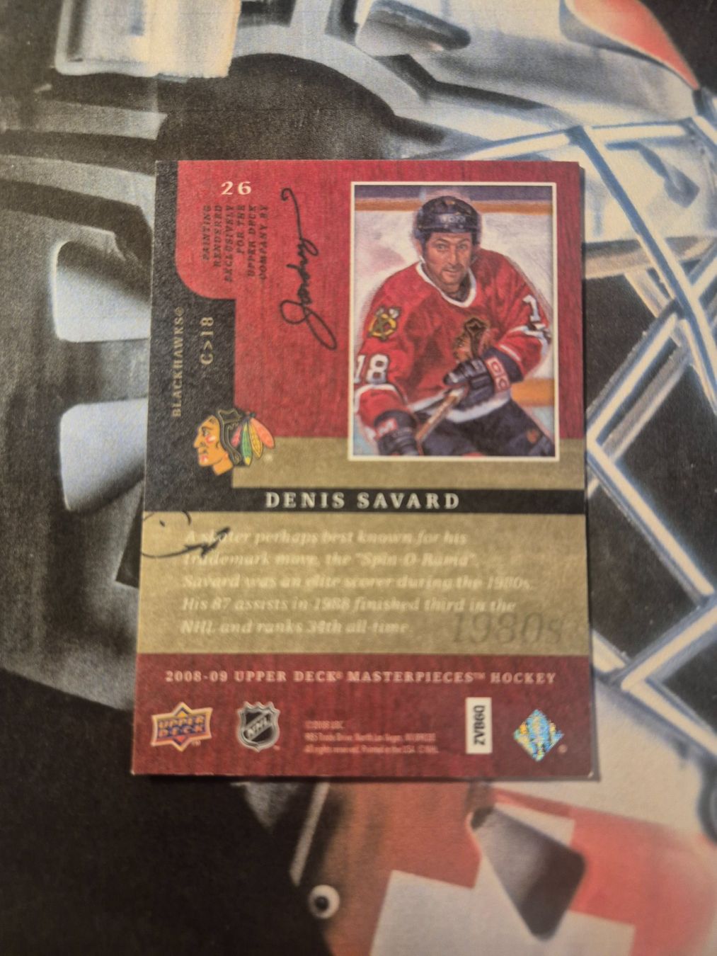 NHL Sammelbilder & Trading cards: NHL Denis Savard Chicago Blackhawks Masterpieces – Gebraucht aus Treiten von Sauber73 1