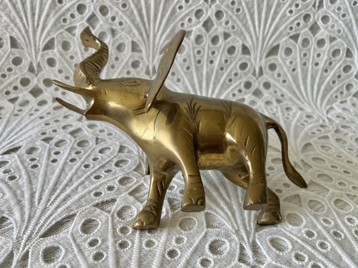 Statuette: Vintage Messing Elephant Figur 16cm – Usato da Frenkendorf venduto da Only1 5