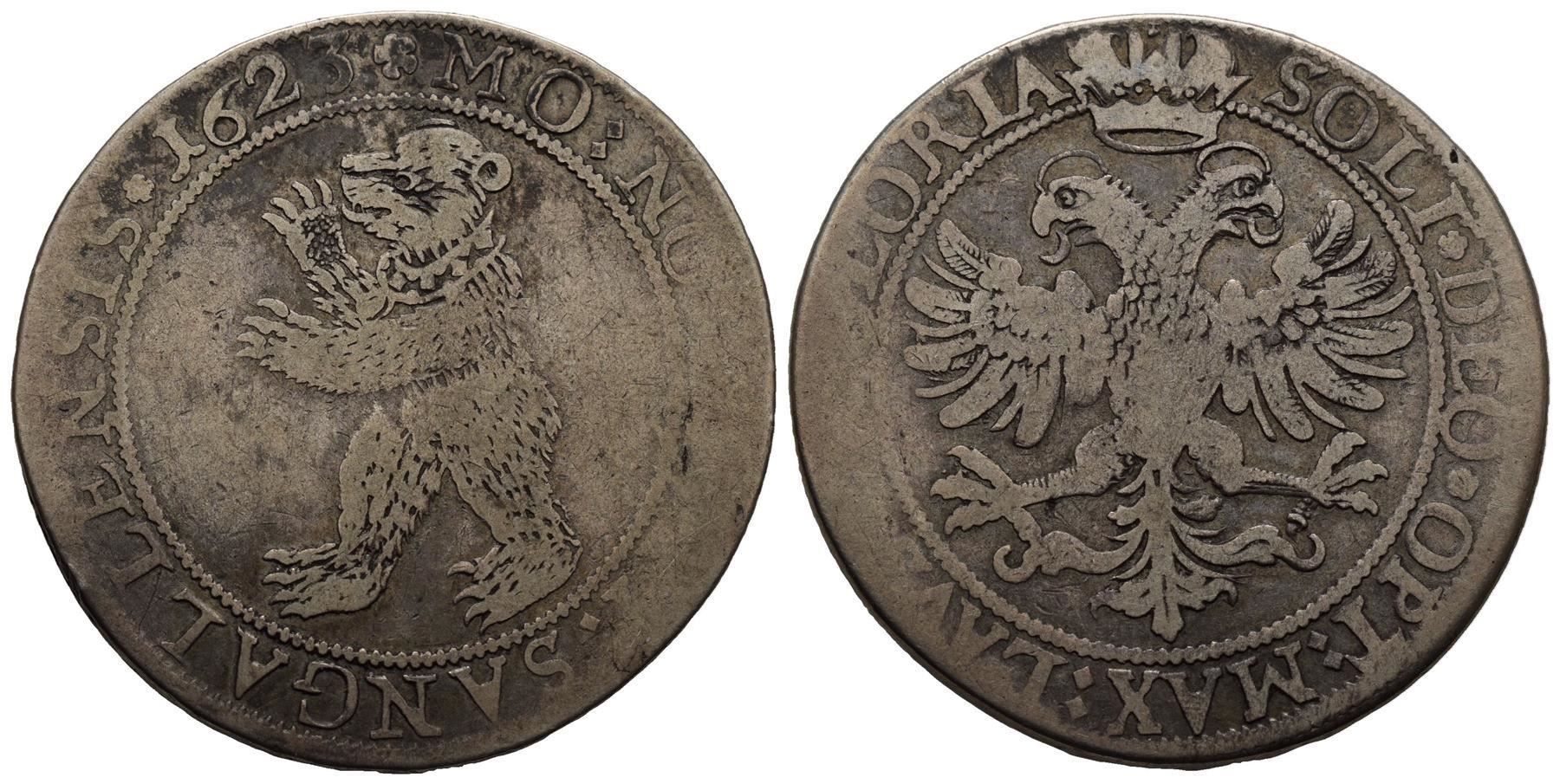 Tutti le monete: St. Gallen Taler 1623 /872 – Usato da Trimbach venduto da Solothurn1