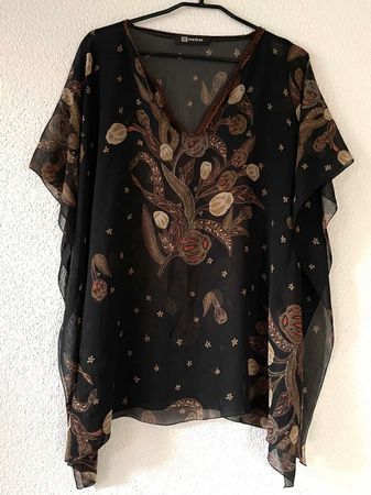 MONTON S M L XL Neu/NP50CHF Bluse  Seide PE Transparent