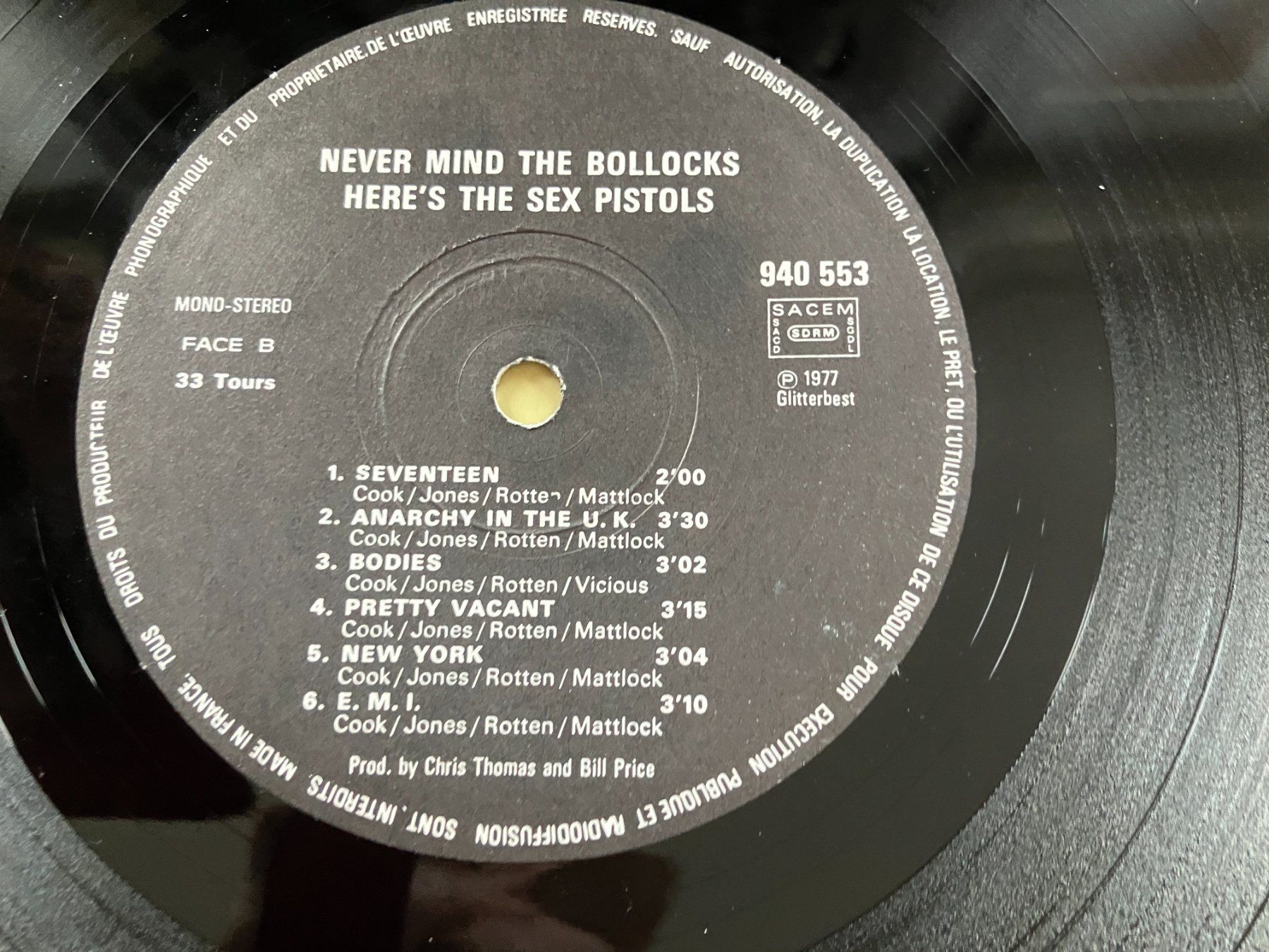 Dischi in vinile: Sex Pistols – Usato da Aarwangen venduto da Jukebox3 9