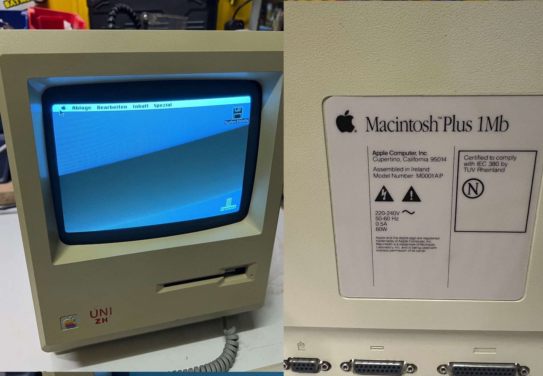 Apple PCs: Macintosh Plus 1Mb Modell M0001AP – D'occasion à Steckborn par rboelsterli