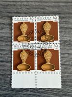 Schweiz Briefmarke Helvetia 80 Pro Patria 1992 Viererblock