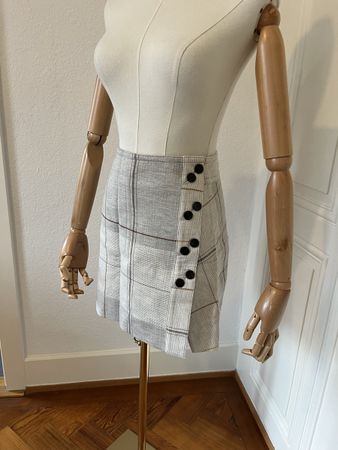 Derek Lam 10 Crosby Plaid Mini Skirt - Size 6 - Wool Blend