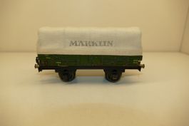 Märklin 0: Niederbordwagen mit Plane