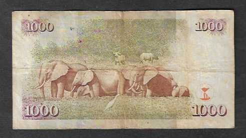Banknoten: Kenya  1000  Shilingi  2010  Gebraucht – Gebraucht aus Gordola von coinsandnotes
