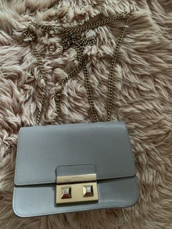 Furla echtleder tasche grau