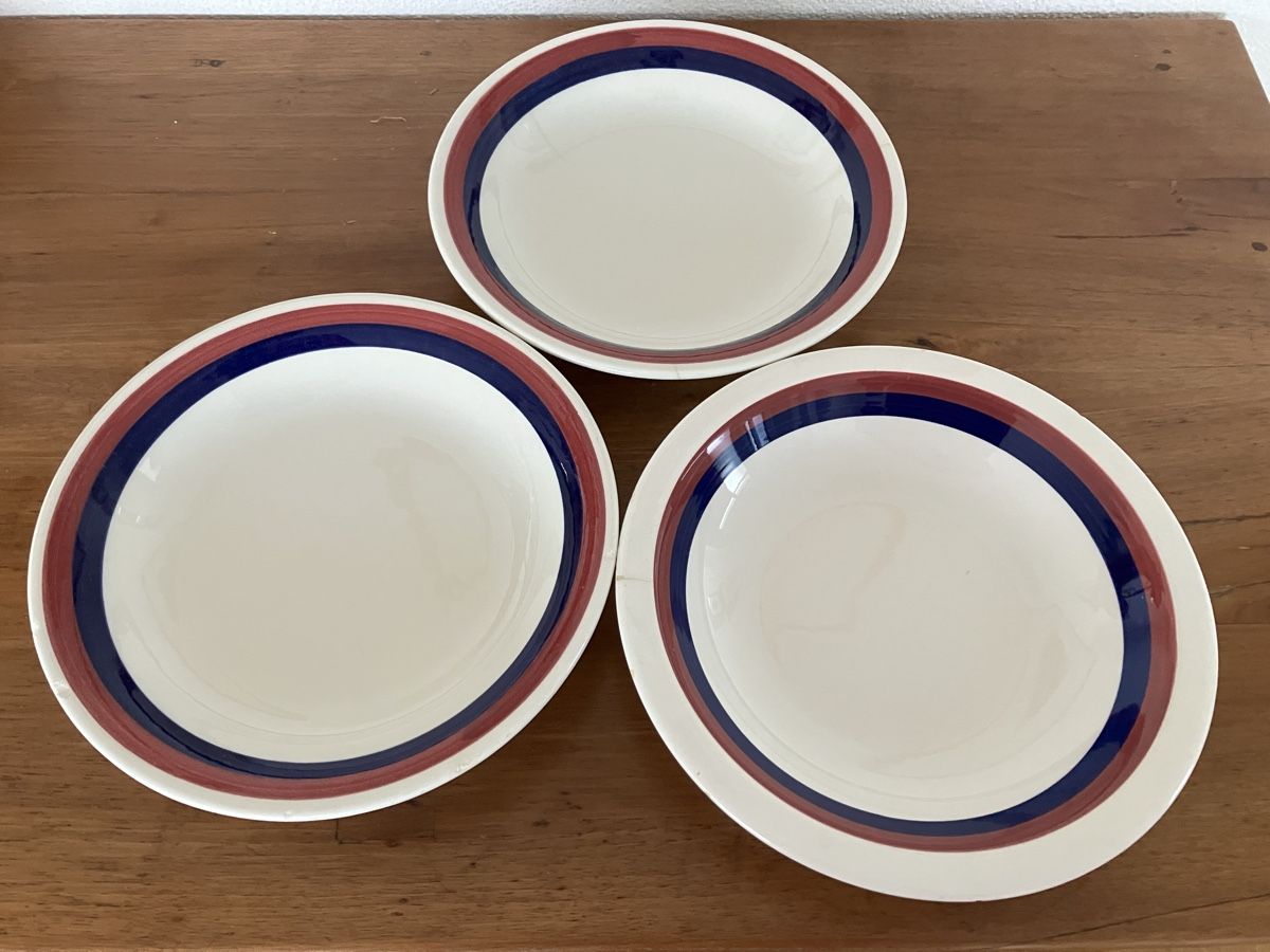 Teller: 3 tessiner Suppenteller – Gebraucht aus losone von china06