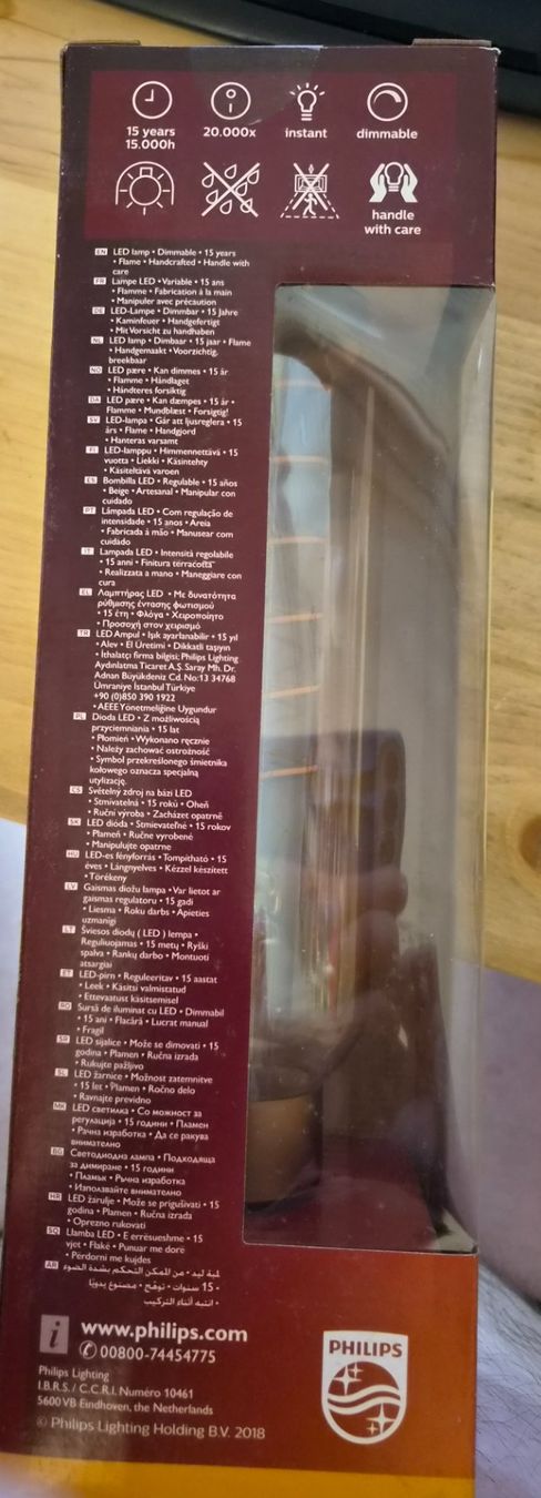 Philips Lampade: Philips LED Lampe Vintage Flame T65 6.5W E27 neu – Nuovo e nell'imballaggio originale da Münchenbuchsee venduto da mausi1966 2
