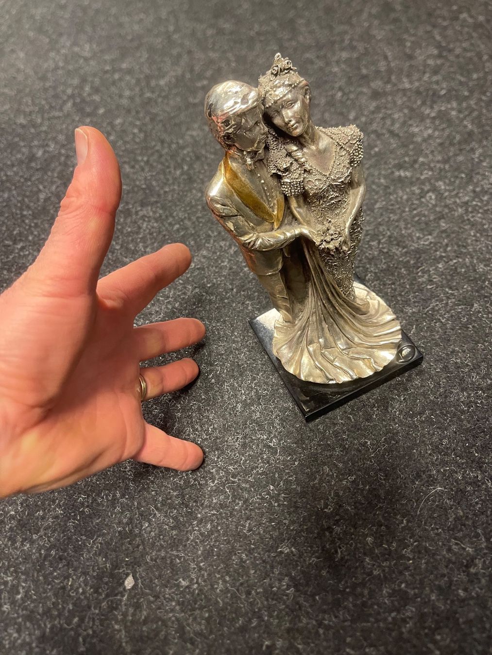 Statuette: Brautpaar Figur Versilbert – Usato da Thun venduto da Thuno6 1