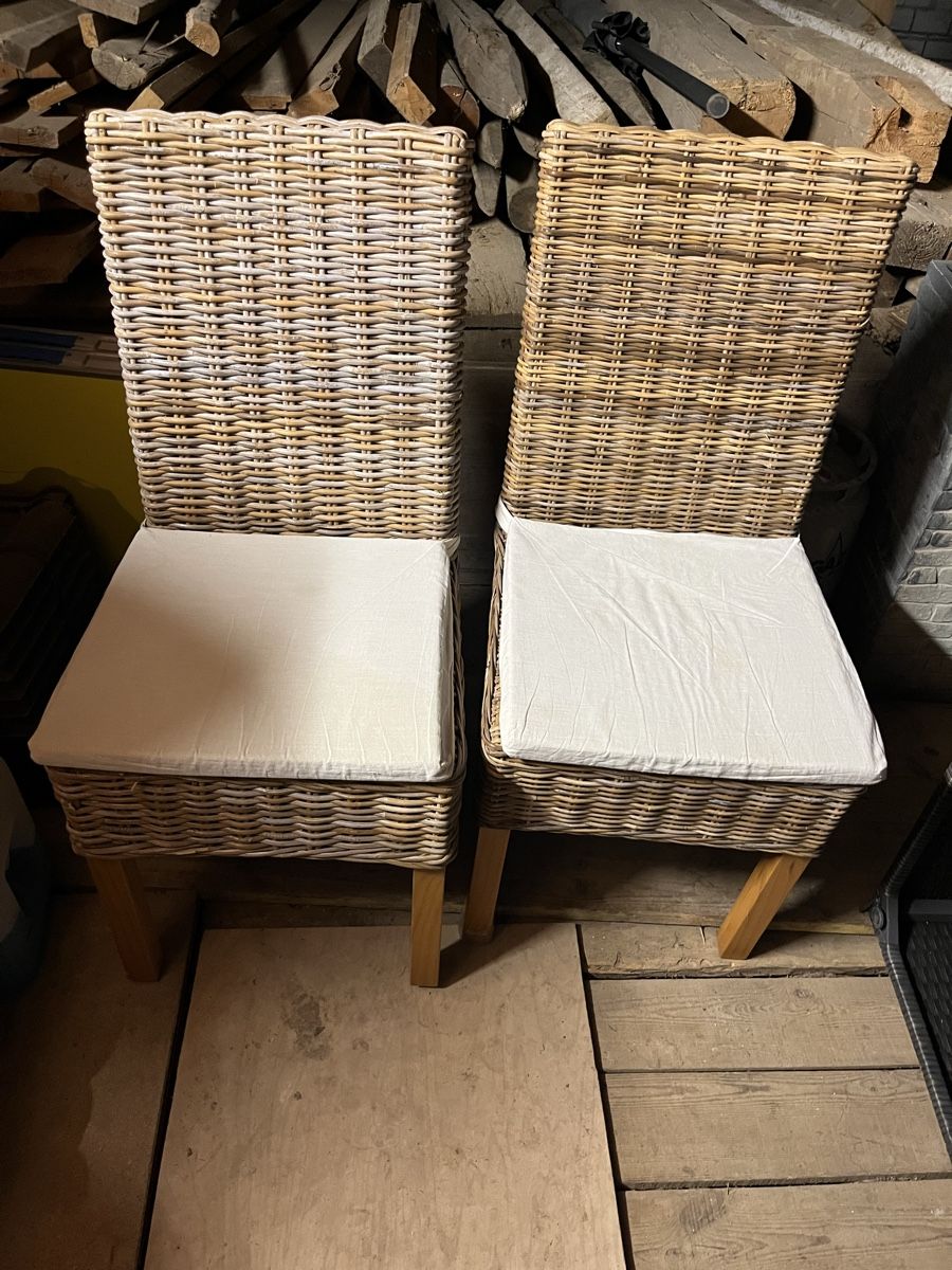 Sedie: 2x Korbstuhl / Rattan/Flecht, Stühle gebraucht – Usato da Rüdlingen venduto da Lichee 2